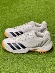 Adidas 22YDS Spike Cricket Shoes - White/Orange image 2