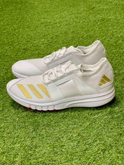 Adidas Howzat 20 Spike Cricket Shoes - White/Gold image 2