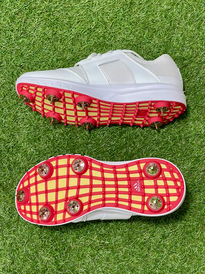 Adidas Howzat 20 Spike Cricket Shoes - White/Gold main image