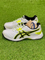 Asics Gel Gully 7 Spike Cricket Shoes - White/Safety Yellow image 2