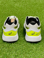 Asics Gel Gully 7 Spike Cricket Shoes - White/Safety Yellow image 5