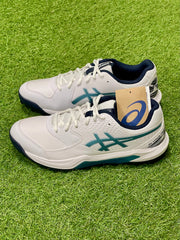 Asics Gel Lethal Field 2 Rubber Cricket Shoes - White/Atlantis Blue image 2