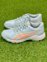 Asics Gel Peake 2 GS Rubber Cricket Shoes - Cool Grey/Bright Sunstone image 2