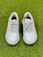 Asics Gel Peake 2 GS Rubber Cricket Shoes - Cool Grey/Bright Sunstone image 3