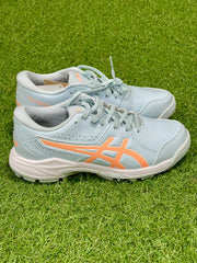 Asics Gel Peake 2 GS Rubber Cricket Shoes - Cool Grey/Bright Sunstone image 4