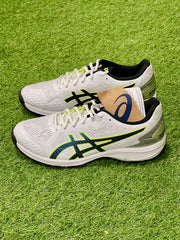 Asics Strike Rate FF Spike Cricket Shoes - White/Safety Yellow image 2