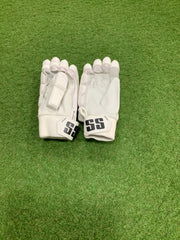 SS Super Test Pure White Cricket Batting Gloves