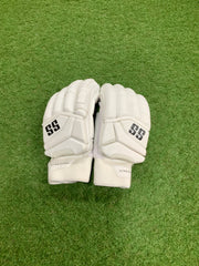 SS Super Test Pure White Cricket Batting Gloves