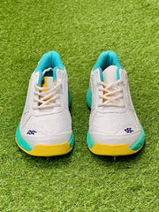 DSC Drifter Spike Cricket Shoes - Sea Green/Yellow image 3