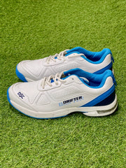 DSC Drifter Spike Cricket Shoes - White/Blue image 2