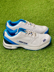 DSC Drifter Spike Cricket Shoes - White/Blue image 4