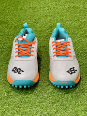 DSC Jaffa 22 Rubber Cricket Shoes - White/Orange image 3
