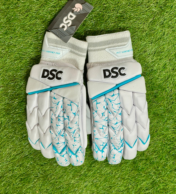 DSC Pro Blue Pattern Cricket Batting Gloves