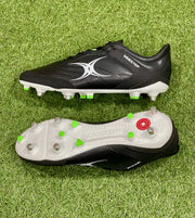Gilbert Sidestep X15 LO 6 Stud Rugby Boots - Black/White