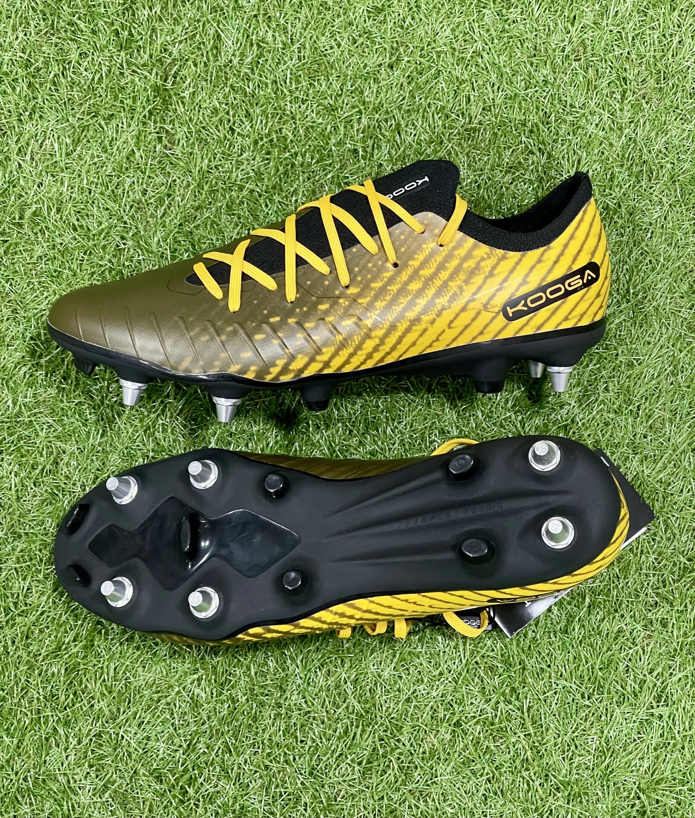 Kooga Rapid Rugby Boots - Black/Orange
