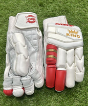 MRF Genius King Red/White Cricket Batting Gloves