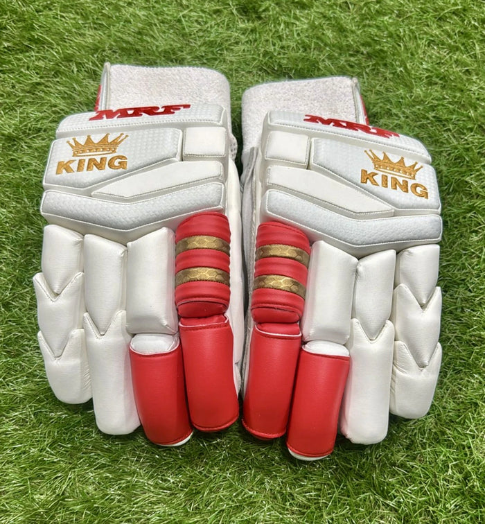 MRF Genius King Red/White Cricket Batting Gloves