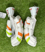 MRF Genius Master Class Orange/Green/White Cricket Batting Gloves