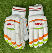 MRF Genius Master Class Orange/Green/White Cricket Batting Gloves