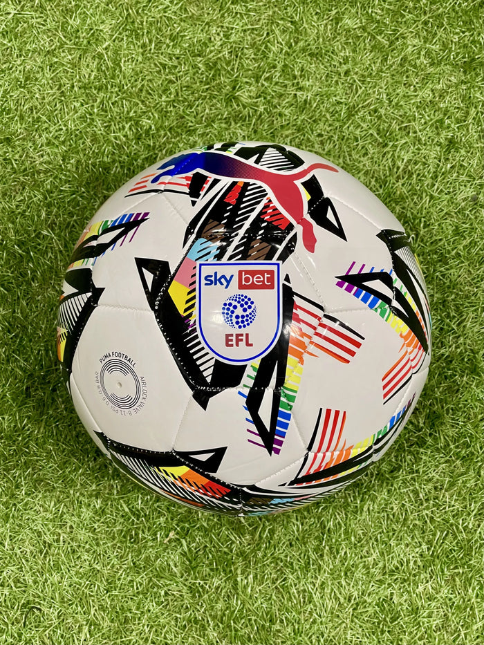 Puma Orbita 6 EFL SKY BET MS Football - White/Multicolour Rainbow