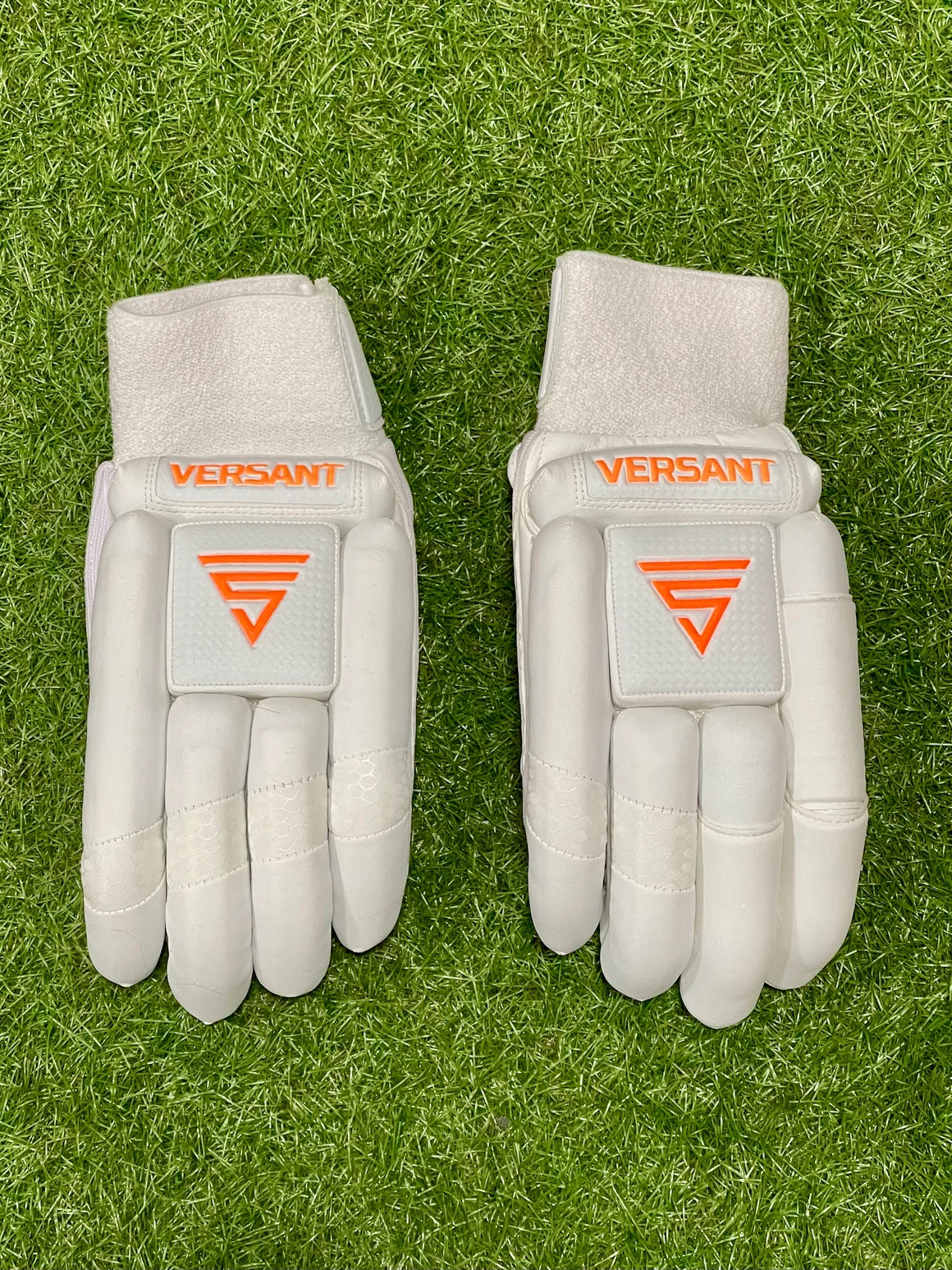Versant Pro DG Cricket Batting Gloves - White/Orange